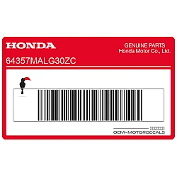 Belly pan decal, left side