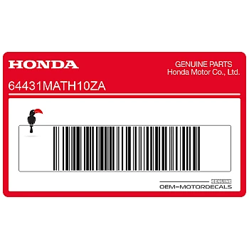 Belly pan decal, left side