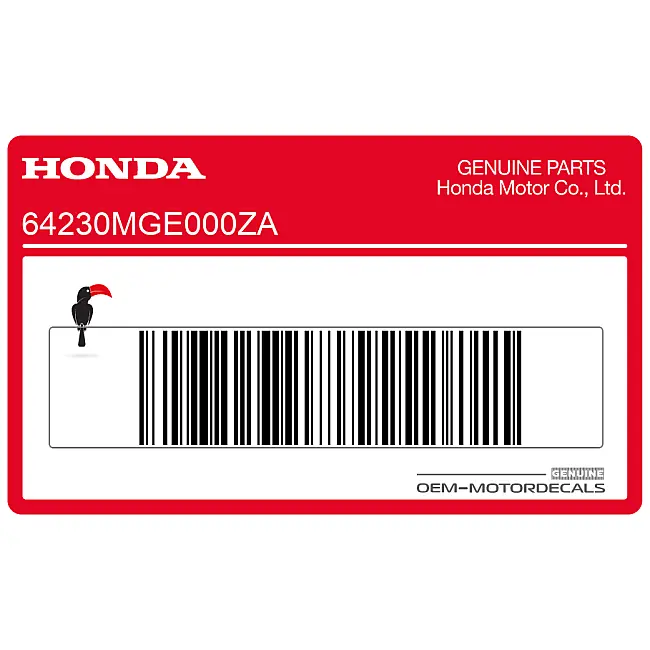 Honda VFR1200F Left Side Cowling Graphic Left Side OEM 64230MGE000ZA