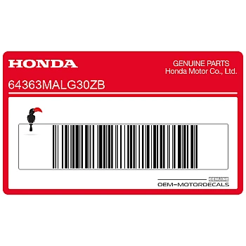 Zijpaneel sticker, linkerkant