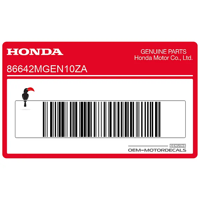 Honda VFR1200F Naklejka na lewą środkową owiewkę, lewa strona OEM 86642MGEN10ZA
