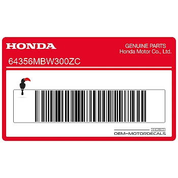 Zijpaneel sticker, linkerkant