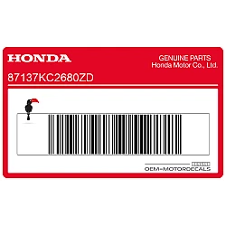 Frame cowling decal, left side