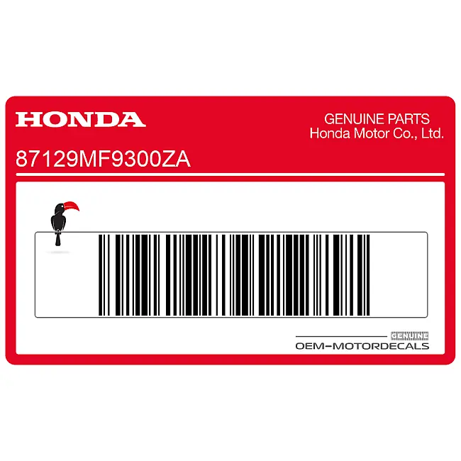 Honda VT500 Aufkleber für linke Seitenverkleidung OEM 87129MF9300ZA