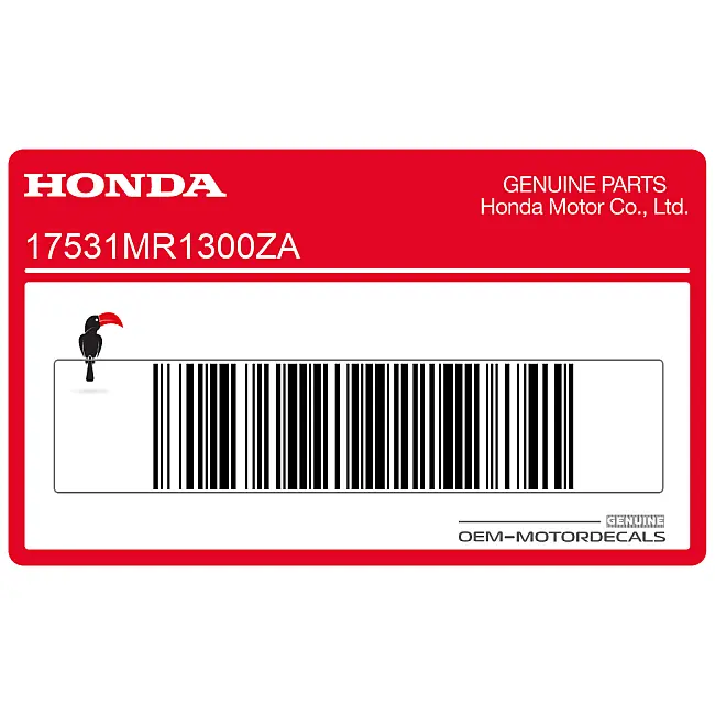 Pegatina de depósito de combustible Honda VT600C Shadow OEM 17531MR1300ZA