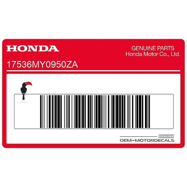 Emblema Serbatoio Honda Lato Destro OEM 17536MY0950ZA