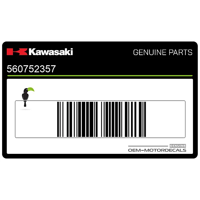 Kawasaki VERSYS KLZ1000 Autocollant de carénage supérieur Côté droit OEM 560752357