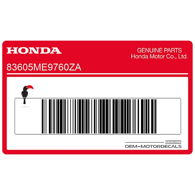 Honda VT750C SHADOW Adesivo fiancata SHADOW 750 grafica lato destro originale OEM 83605ME9760ZA