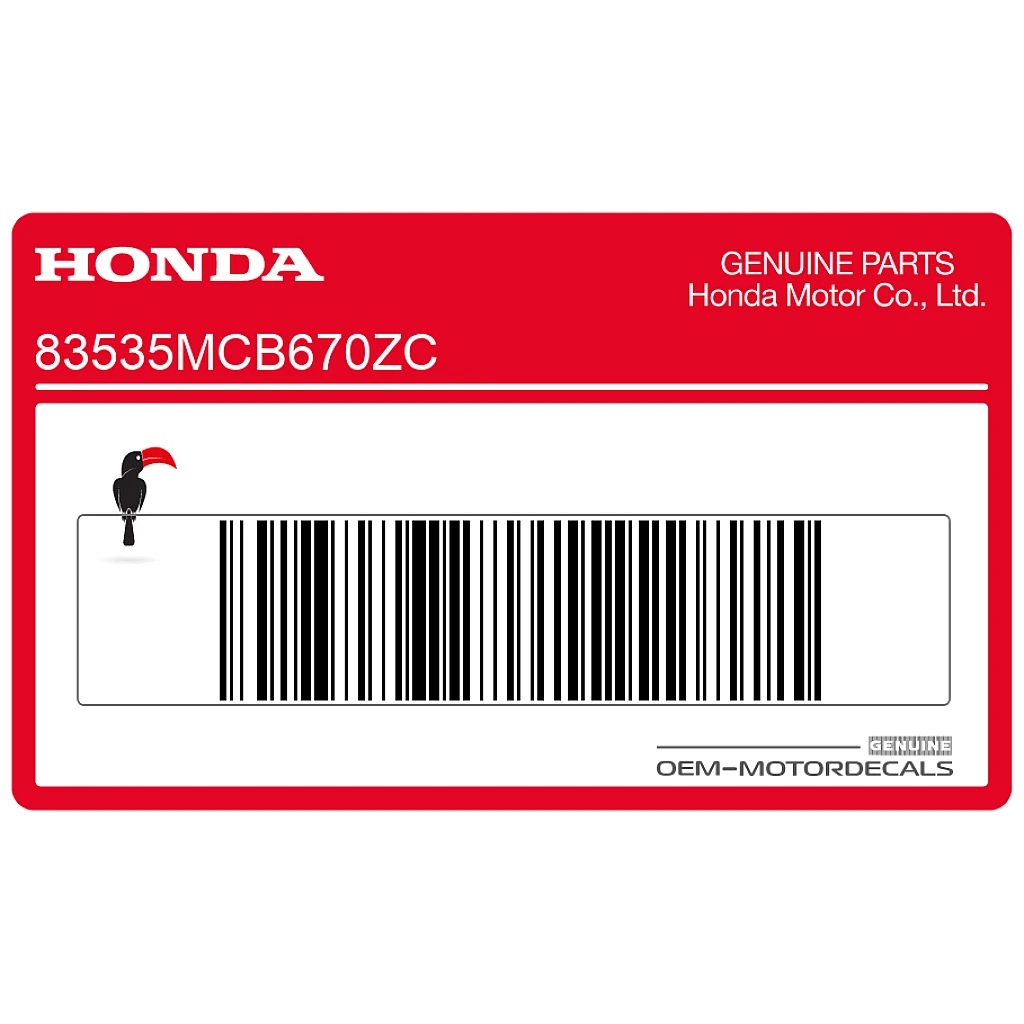Honda XL650V TRANSALP Aufkleber linke Seitenverkleidung links Original 83535MCB670ZC