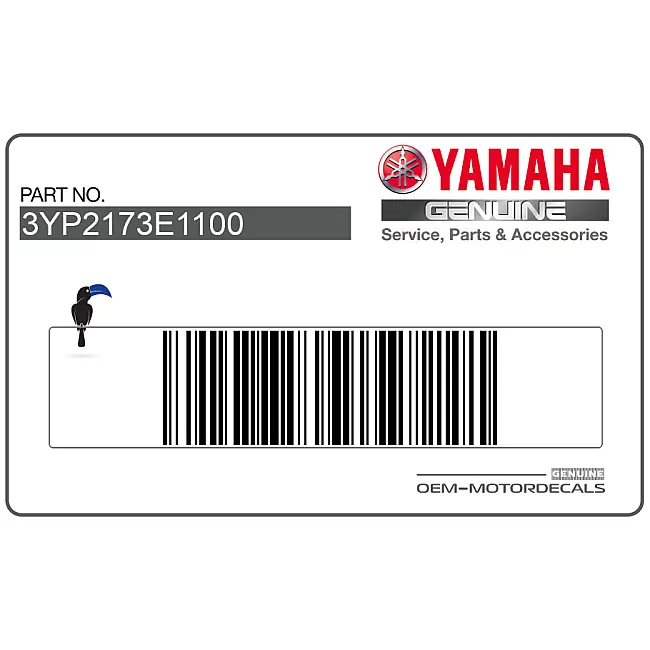 Yamaha XT600 Tail Cowl Graphic Left Side OEM 3YP2173E1100