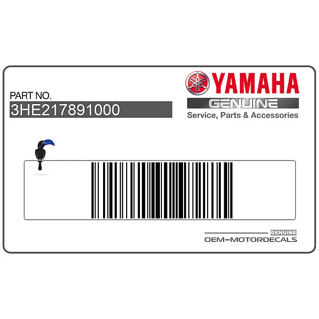 Yamaha FZR600 Naklejka na środkową owiewkę FZR Prawa Strona OEM 3HE217891000