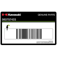 KAWASAKI Autocollant de carénage supérieur droit, côté droit 56075-7433