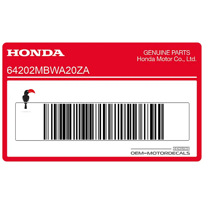 Genuine Honda CBR600F HURRICANE Windscreen Stripe Graphic Decal Factory Original OEM 64202MBWA20ZA