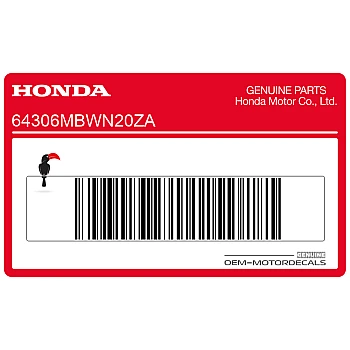 Belly pan decal, left side