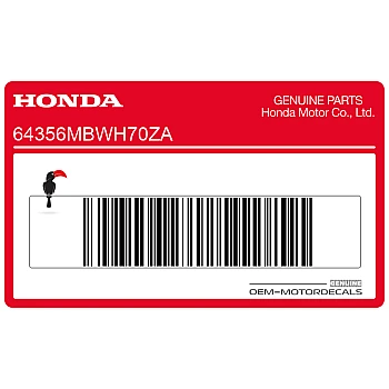 Side cowling decals set, left side