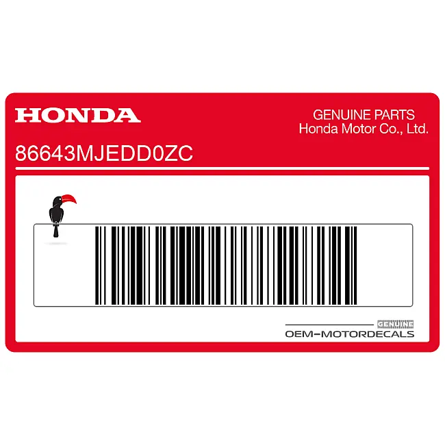 Honda CBR650F Right Middle Cowl Side Fairing Graphic Stripe Upper Right Side OEM 86643MJEDD0ZC