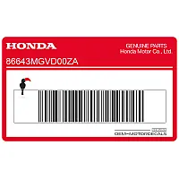 HONDA Logo HONDA para Parabrisas 86643-MGV-D00ZA