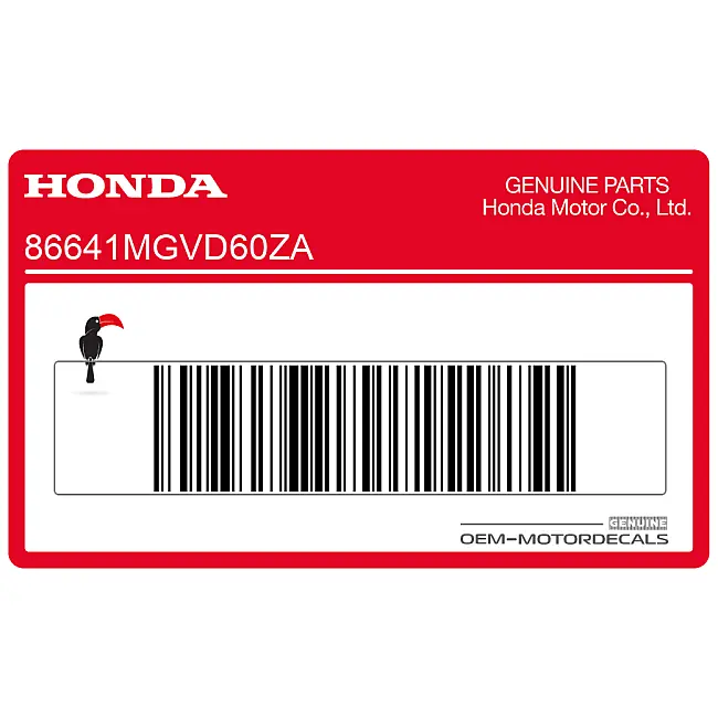 Honda CBR600F HURRICANE Seitenverkleidungsaufkleber rechts Original 86641MGVD60ZA