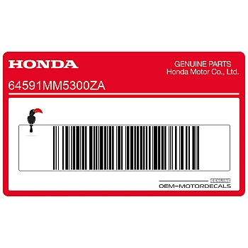 Tank cover decal, left side