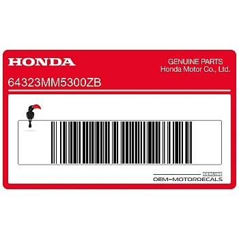 Side cowling decal