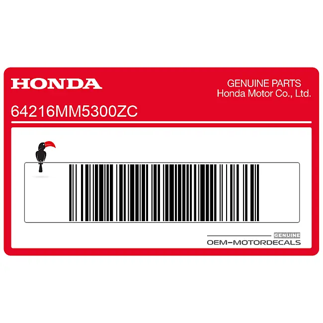 Honda CBR1000F Adesivo carenatura superiore MARK B R lato destro OEM 64216MM5300ZC