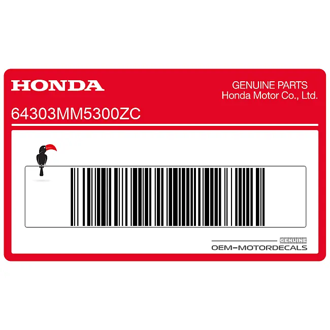 Honda CBR1000F adesivo carenatura telaio CAUTION FUEL COCK OEM 64303MM5300ZC