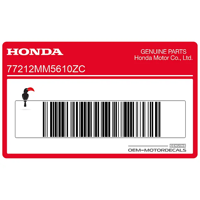 Honda CBR1000F Emblemat Hurricane na tylną owiewkę siedzenia OEM 77212MM5610ZC
