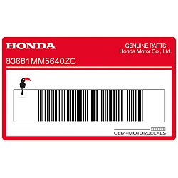 Frame cowling decal, left side