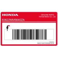 HONDA Autocollant de carénage supérieur gauche CBR1000F, côté gauche 83622-MM5-640ZA