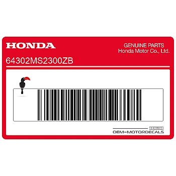 Frame cowling decal, right side