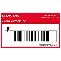 HONDA Autocollant carénage arrière queue, côté droit 77261-MW7-300ZA