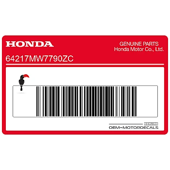 Kanzel / Oberteil Verkleidung Aufkleber, Linke Seite