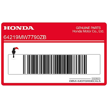 Kanzel / Oberteil Verkleidung Aufkleber, Linke Seite