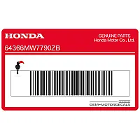 HONDA Autocollant de panneau latéral, côté gauche 64366-MW7-790ZB