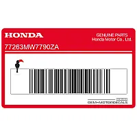 HONDA Adesivo posteriore coda carena 77263-MW7-790ZA