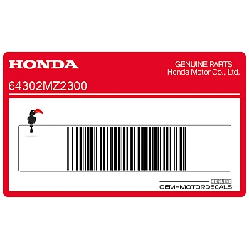 Frame cowling decal, right side