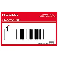 HONDA Autocollant de capot de cadre, côté gauche 64352-MZ2-300