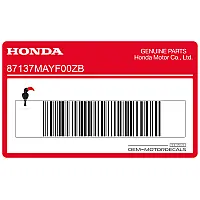 HONDA Zijpaneel sticker, linkerkant 87137-MAY-F00ZB