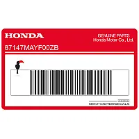 HONDA Kontpaneel sticker 87147-MAY-F00ZB