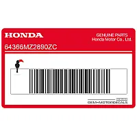 HONDA Adesivo pannello laterale, lato sinistro 64366-MZ2-890ZC