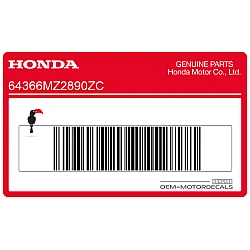 Side cowling decal, left side