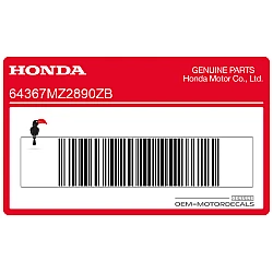 Side cowling decal, left side