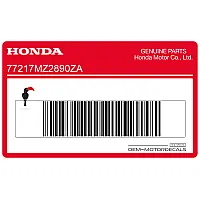 HONDA Adesivo posteriore coda carena 77217-MZ2-890ZA