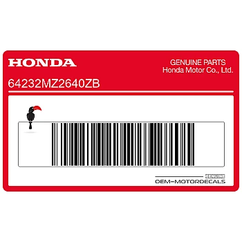 Front cowling decal
