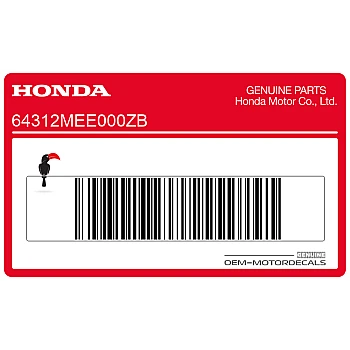 Belly pan decal, left side