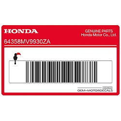 Side cowling decal, left side