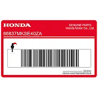 HONDA Adesivo parafango posteriore, lato destro 86837-MKS-E40ZA