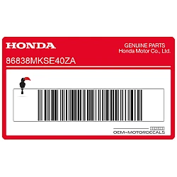 Rear fender decal, left side
