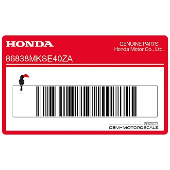 Rear fender decal, left side
