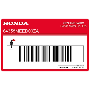 Side cowling decal, left side